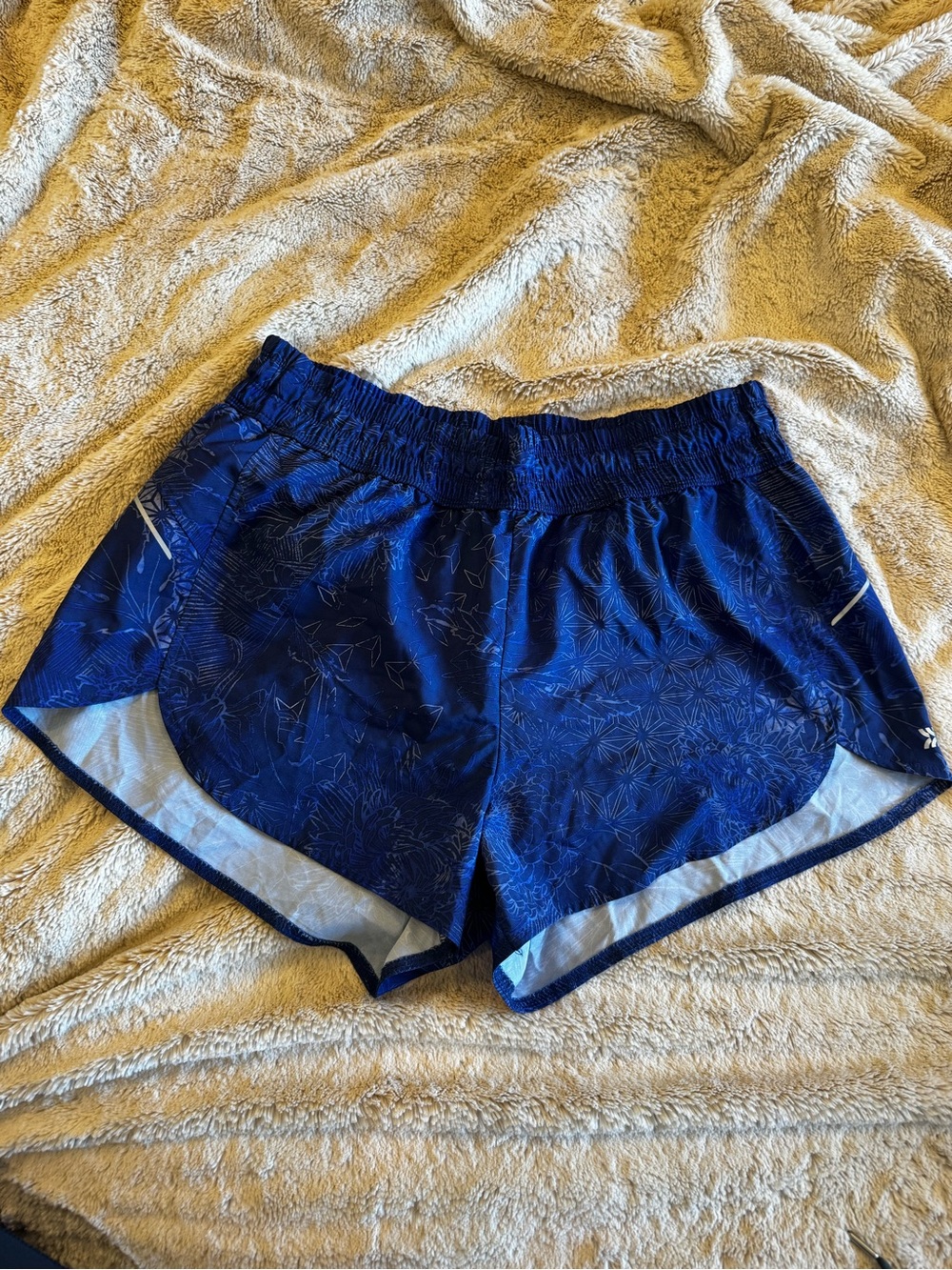 all in motion Navy Blue Patterned Athletic Shorts
